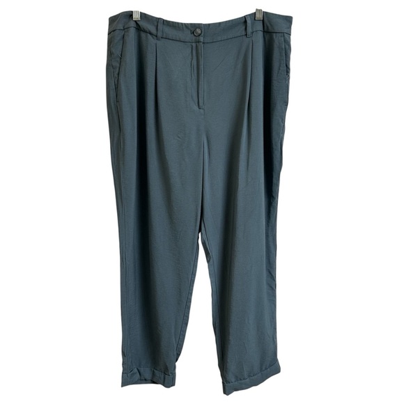LOFT Pants - Loft Outlet Womens Size 14 Skinny Ankle Dress Pants Gray Blue Cuffed Hem Hi Rise